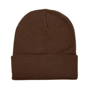 Gorro de Invierno 100% Acrílico Unisex de Color Sólido, Ajustable, Transpirable, Impermeable, Gorro de Punto Informal con Decoración en Relieve - Product Image 1