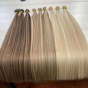 Cabello humano vietnamita de color ondulado profundo Itip Super doble cabello de lujo un donante - Product Image 1