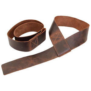 Alta calidad Cross-Fit Powerlifting Muñequeras Gimnasio Entrenamientos Deadlifting Entrenamiento Cuero genuino Correa de levantamiento de pesas - Product Image 2