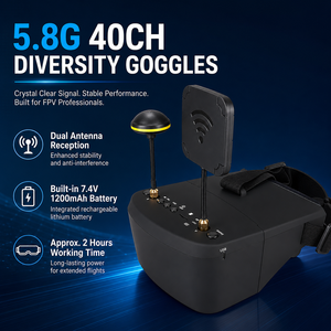 Gafas FPV 800D 5 8G 40CH Diversity con DVR, Auriculares con Pantalla de 5 Pulgadas y Diseño Desmontable para Drones RC - Product Image 2