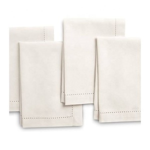 Fantaisie couleur claire cuisine intelligente Logo personnalisé moderne 100% coton biologique prêt à expédier GOTS certificat Table serviettes naturelles - Product Image 6