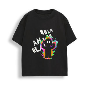 Camiseta de verano Unisex 100% algodón cuello redondo de gran tamaño estampado liso teñido suelto parejas camiseta transpirable - Product Image 2