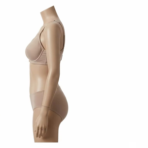 Conjuntos de sujetador y bragas con aros ecológicos para adultos, conjunto de lencería transpirable de encaje suave de LICRA de nailon reciclado para mujeres y adolescentes - Product Image 5