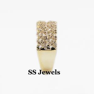 Bague pour homme de luxe, style Hip Hop chrétien, en argent 925 plaqué rhodium, sertie de moissanite, avec double grappe cubaine à griffes, personnalisée et faite main - Product Image 5