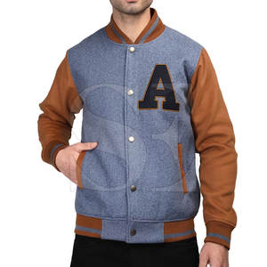 Veste universitaire en laine d'hiver de haute qualité fabriquée en usine, nouvelle mode, style lettreman, col à capuche, tissu en toile surdimensionné, faible MOQ - Product Image 1