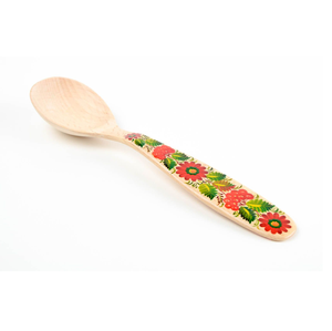 Wooden Salad Spoon Wholesale <strong>Supplier</strong> Enamel <strong>Printed</strong> Handle Wood Spoon Salad <strong>Server</strong> Modern Design Lowest Price - Product Image 2