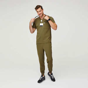 Ropa de alta calidad, ropa de manga corta para lavarse las manos, traje dividido de algodón, ropa de trabajo para atención médica, uniformes para hombres y mujeres - Product Image 4