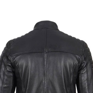 New Style Genuine Leather Men's Winter Vintage Style Windproof Leather <b>Jackets</b> with Front Logo-Low Price - Product Image 4