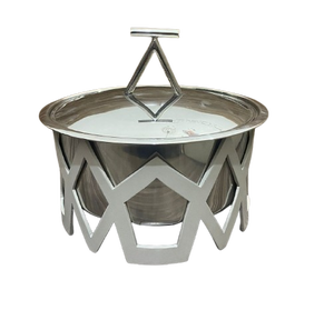 El último diseño moderno al por mayor calentador de alimentos duradero plato de frotamiento cazuela olla caliente calentador de alimentos hecho S.S. Acero Hierro Metal para - Product Image 5