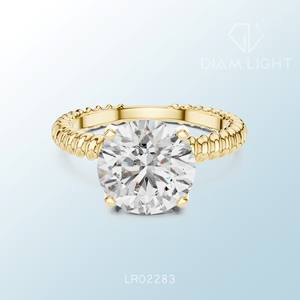 Bague solitaire blanche de qualité supérieure, taille ronde, clarté VS+, couleur F, certifiée IGI, sur mesure, bijoux fins, pièce unique - Product Image 3