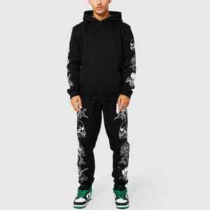 Jogging Casual Sports Velour Survêtement Marron Hoodies Set Pour Hommes survêtement oversize en velours - Product Image 2