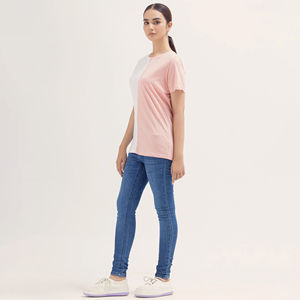 Camiseta de Mujer de Alta Calidad con Etiqueta Personalizada, Camiseta Holgada y Transpirable de Algodón Grueso para Mujer, Diseño al por Mayor con MOQ Bajo - Product Image 3