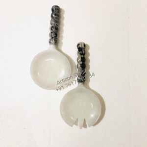 Elegante Servidor de ensalada con cuentas resina remolino patrón familia vajilla decoración del hogar herramientas onduladas múltiples - Product Image 6