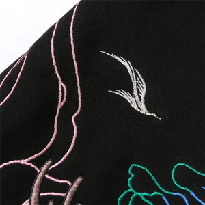 Estilo chino Sika ciervo bordado polar Sudadera con capucha hombres Streetwear pulóver algodón Casual japonés Sudadera con capucha - Product Image 4