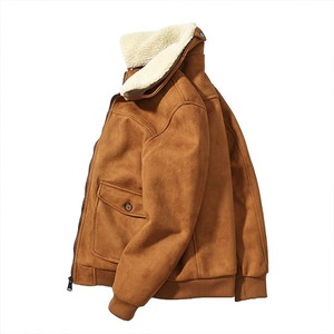 Vêtements d'extérieur en cuir Sherpa pour femmes Veste en cuir Sherpa en cuir véritable de qualité supérieure pour hommes, en peau de mouton - Product Image 4