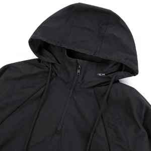 Unisex ligero negro a prueba de viento recubierto de camuflaje primavera Casual pulóver chaqueta cortavientos con bolsillo de canguro - Product Image 3