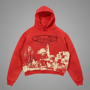 Sudadera con capucha extragrande personalizada y elegante para hombre, diseño vintage lavado con bolsillo frontal, cómoda sudadera con capucha personalizada para invierno. - Product Image 1
