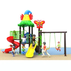 Çocuklar plastik slayt açık oyun alanı playhouse salıncak ile satılık, denge oyun parçaları maymun bar