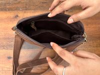 Nouveau sac à bandoulière en cuir suédé véritable marron fait à la main pour femmes sac à main de luxe minimaliste de haute qualité occidentale
