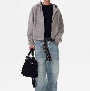 Sweats à capuche avec logo personnalisé en tissu éponge français vierge avec cordon de serrage unisexe hommes femmes sweats à capuche en coton surdimensionné lourd - Product Image 4