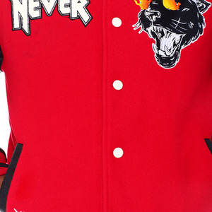 Top Design Hommes Broderie Toile Varsity Veste avec Logo Avant Patches Col Montant Street Wear Baseball Letterman Style - Product Image 5