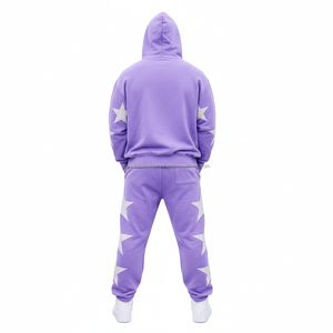 Conjuntos de Sudadera de Invierno para Hombre, Sudadera con Capucha Estampada Personalizada y Pantalones Deportivos Acampanados, Ropa de Fabricantes - Product Image 4