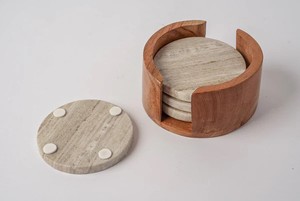 ชุดจานรองแก้วหินอ่อนสีขาวดำสุดหรู ทนความร้อน สำหรับกาแฟ ชา ตกแต่งโต๊ะอาหารที่บ้าน - Product Image 6