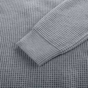 เสื้อสเวตเตอร์ถักแบบสวมหัวคอกลมของผู้ชายผ้าโพลีเอสเตอร์/ ผ้าฝ้ายนุ่มสบายแฟชั่นย้อมธรรมดาสำหรับฤดูใบไม้ร่วงโลโก้ออกแบบได้ตามต้องการ - Product Image 6