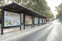 PARYA boîtier rectangulaire en acier inoxydable affichage d'affiche illuminé Double face LED boîte publicitaire utilisation en extérieur certifié ISO