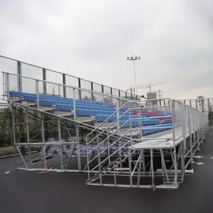 8 Rows Aluminum Temporary Tribune Demountable Scaffolding Grandstand Stadium Seating Outdoor Bleachers For Event Sports Football