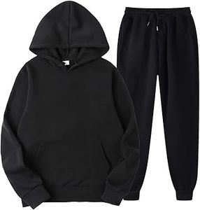 Boys Blue Hooded Sweatshirt And Joggers Set Casual Solid Color Full Sleeve Tracksuit With Drawstring Pants <b>For</b> Children - Product Image 4