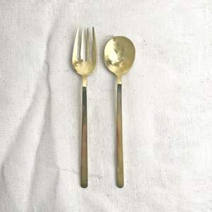 Hôtel Accueil Ustensiles de Cuisine Traiteur Utilisation Laiton Antique Cuillère Couverts Ensemble Décoratif Couverts En Gros. - Product Image 1