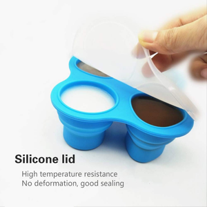 Boîte de complément alimentaire pliante en silicone avec couvercle - Product Image 6