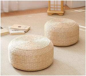 Nouveau choix pour la maison naturel jonc de mer rond pouf décor maison OEM conception personnaliser à la main de l'usine du Vietnam - Product Image 2