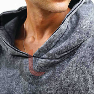 Survêtements de course d'hiver décontractés de style High Street pour hommes, vêtements d'entraînement de jogging personnalisés confortables et lavés à l'acide avec col à capuche - Product Image 3