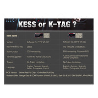 Herramientas de Programación de ECU KESS V2 V5.017 Versión EU Roja Online 2.80 y K-TAG 7.020 2.25 KTAG OBD2 Chip Tuning Programador de ECU KESS KTAG