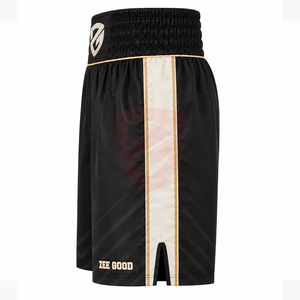 Shorts de boxe Muay Thai personnalisés pour hommes, satin 100% polyester 120g, impression numérique, logo sur le devant, équipement OEM MMA Kickboxing - Product Image 3