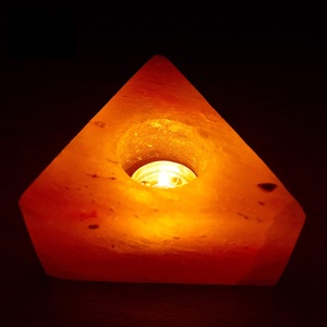 Portavelas triangulares artesanales SUAZ del Himalaya, de color rosa, orgánicos, transpirables y tallados, al por mayor - Product Image 4