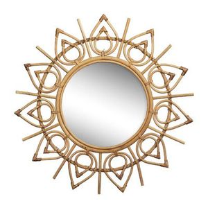 Miroir mural rond en rotin de taille personnalisée, cadre en rotin, miroirs décoratifs, canne naturelle pour la décoration intérieure - Product Image 5