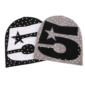 หมวกบีนนี่แฟชั่นฤดูหนาวใส่ได้ทั้งชายและหญิงผ้าแจ็คการ์ดพิมพ์ลายดิจิตอลอบอุ่นนุ่ม2026ถัก - Product Image 1