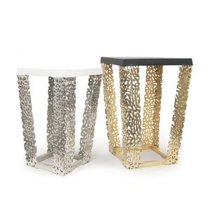 <b>Nesting</b> <b>Tables</b> Set of 2 Extendable Modern Round Gold Metal for Home Living Room Furniture - Product Image 6