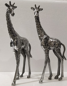 Estatua de animal de metal decorativa, escultura de jirafa grande - Product Image 3