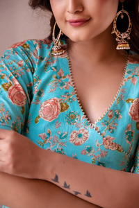 ชุดชาราราผ้าฝ้ายพิมพ์ลายด้วยมือแบบซันฮารี ชวาวี พร้อมผ้าคลุมไหล่เนื้อนุ่ม - Product Image 3