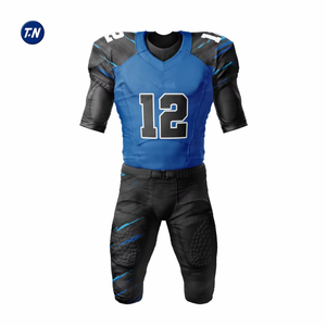 Conjunto de Uniforme de Fútbol Americano, Colores Personalizados, Nombre del Equipo Personalizado, Máxima Durabilidad, Patrón Impreso en 3D, 100% Poliéster Transpirable - Product Image 3