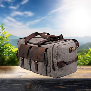 Sac de sport imperméable en toile cirée Vintage Travel Handmade Weekender Overnight Bag - Product Image 2