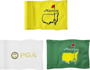 Настраиваемый Вышитый Флаг для гольфа национальный флаг с решеткой прочный 420D нейлоновый флаг для гольфа для поля для гольфа 20x12