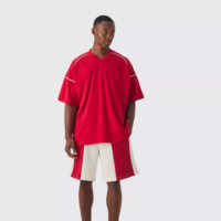 Ensemble 2 pièces homme hiver 2026 : T-shirt et short en jersey respirant à séchage rapide, imprimé uni, 100 % coton, personnalisable