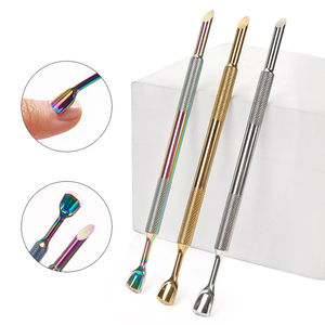 Premium Quality Double Sided Gel Nail Polish <b>Remover</b> Cuticle Pusher Tool Nail Cleaning Finger <b>Callus</b> Trimmer Dead Skin Fork Nail - Product Image 2