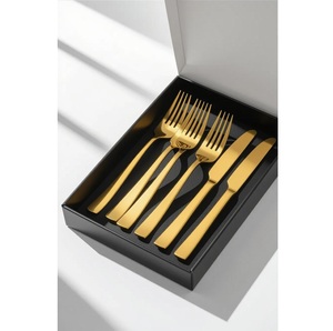 Juego de cubiertos de acero inoxidable con acabado dorado, una mezcla atemporal de elegancia y durabilidad para vajilla, utensilios de cocina y eventos - Product Image 4
