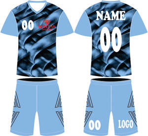 Uniformes de fútbol personalizados de alta calidad, uniformes ligeros de nuevo estilo en colores sólidos, conjunto de fútbol de servicio OEM - Product Image 1